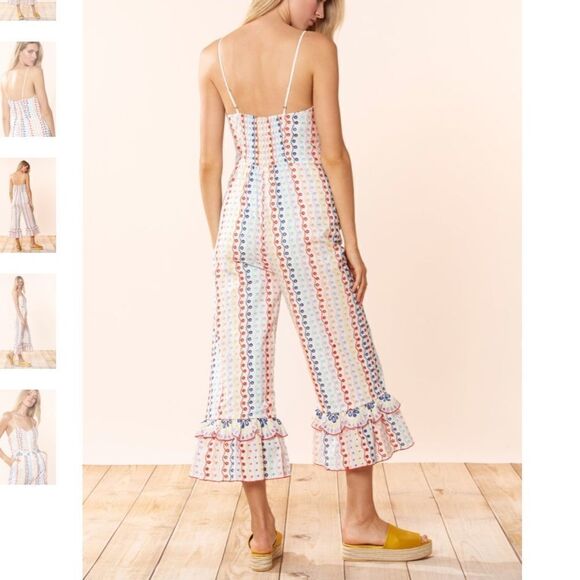 Red Carter Bailey Multi Color Eyelet Jumpsuit NWT - Picture 3 of 6